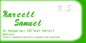 marcell samuel business card